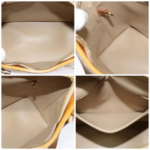 LOUIS VUITTON Monogram Vernis Houston Hand Bag Beige - Picture 14 of 15
